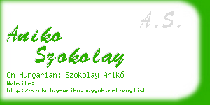 aniko szokolay business card