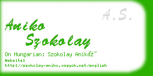 aniko szokolay business card